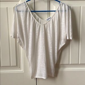 Express ivory semi sheer top